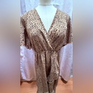 Leopard Print Wrap Dress